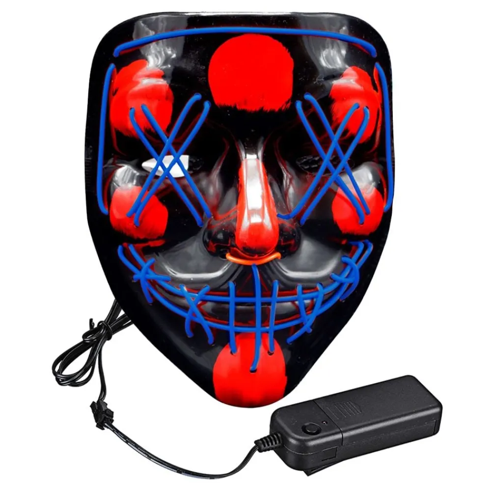 Widmann S.r.l. El Wire Purge LED Maske - Tøj|Merchandise