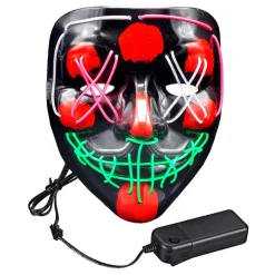 Widmann S.r.l. El Wire Purge LED Maske - Tøj|Merchandise