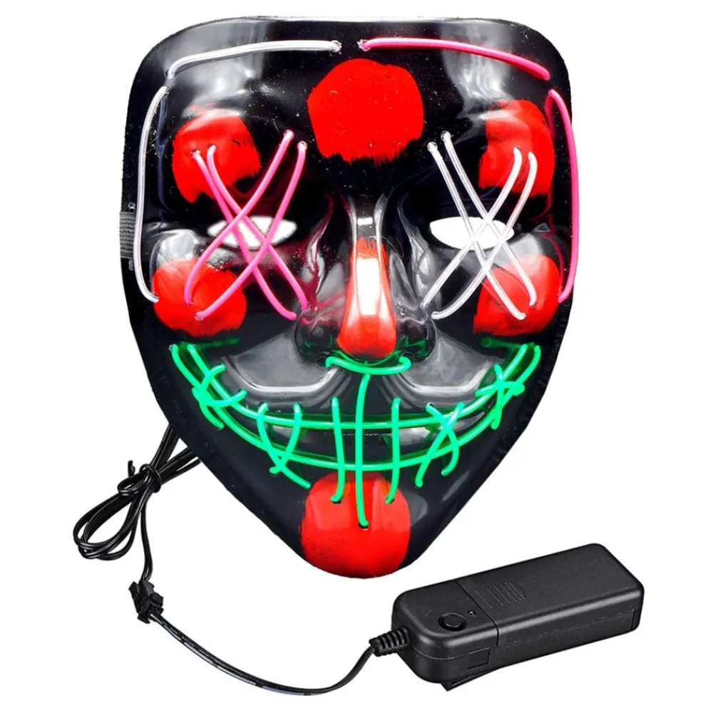 Widmann S.r.l. El Wire Purge LED Maske - Tøj|Merchandise