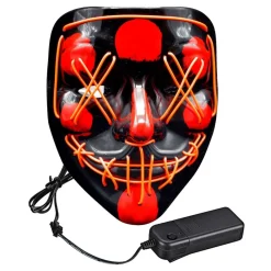 Widmann S.r.l. El Wire Purge LED Maske - Tøj|Merchandise