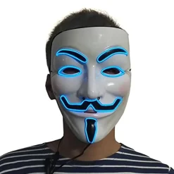 Outlet Partyking AB EL Wire V For Vendetta LED Maske