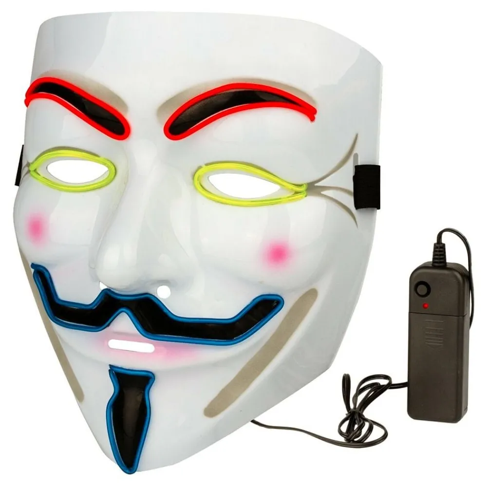 Outlet Partyking AB EL Wire V For Vendetta LED Maske