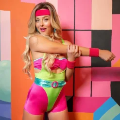 Leg Avenue Europe 80'er Aerobics Diva Deluxe Kostume - Udklædningskostumer|Kostumetema