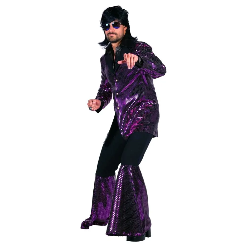 New Thetru B.V. 70'er Disco Kostume Lilla Kostume Deluxe