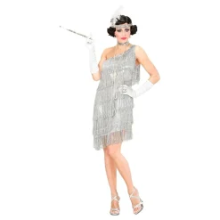 Hot Widmann S.r.l. 20'er Flapper Kjole Sølv Kostume