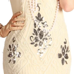 Discount Thetru B.V. 20'er Gatsby Kjole Elfenben Kostume Deluxe