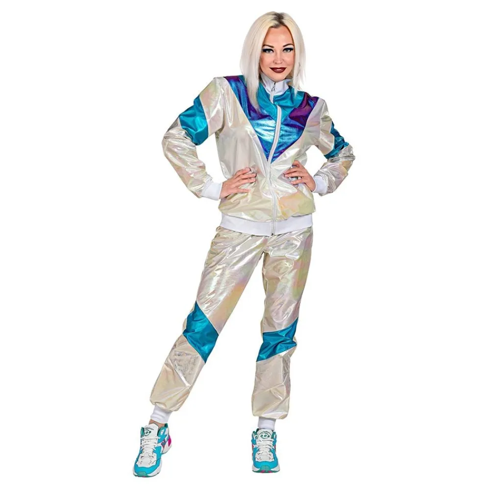 Widmann S.r.l. 80'er Holographic Tracksuit Kostume - Udklædningskostumer|Kostumetema
