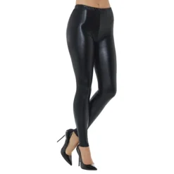 Hot Rubies Netherland B.V. 80'er Metallic Disco Leggings Sorte