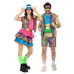 Clearance Wilbers Karnaval B.V. 80'er Neon Leopard Herre Kostume