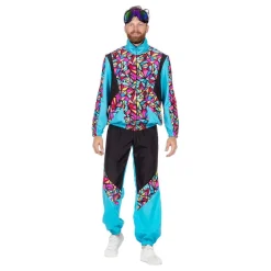 Outlet Wilbers Karnaval B.V. 80'er Neon Skidragt Herre Kostume