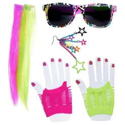Widmann S.r.l. 80'er Neon Tilbehørskit - Tøj|Accessories