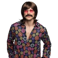 Boland Party Partners B.V. 70'er Paryk med Moustache - Parykker