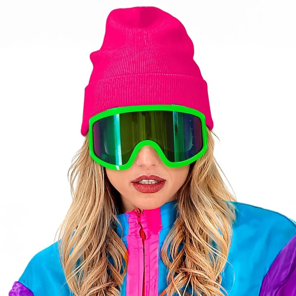 Widmann S.r.l. 80'er Skibriller Neongrøn - Tilbehør|Accessories