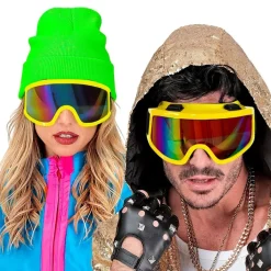 Widmann S.r.l. 80'er Skibriller Neongul - Tilbehør|Accessories