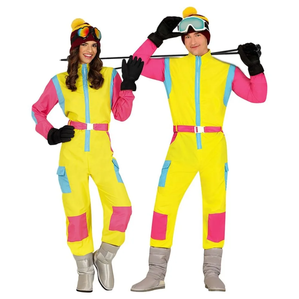 Clearance Fiestas Guirca, S.L 80'er Skidragt Lyserød/Gul Dame Kostume