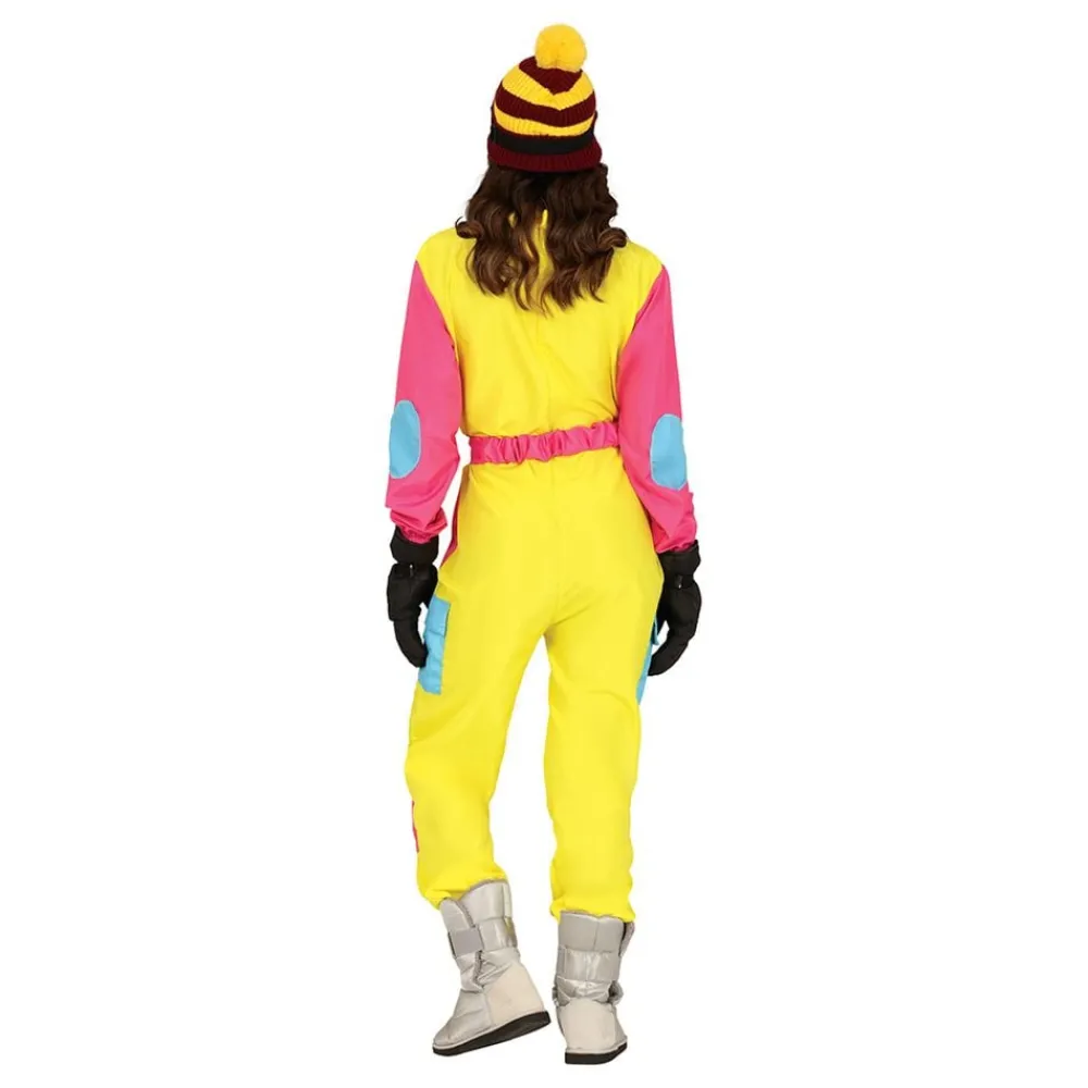 Clearance Fiestas Guirca, S.L 80'er Skidragt Lyserød/Gul Dame Kostume