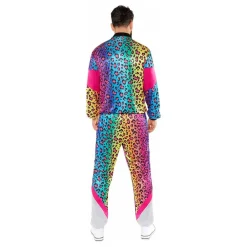 Clearance Reithmüller Europe GmbH 80'er Træningsdragt Neon Leopard Kostume
