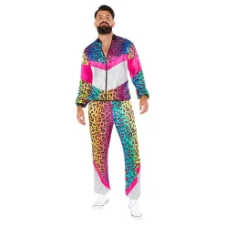 Clearance Reithmüller Europe GmbH 80'er Træningsdragt Neon Leopard Kostume
