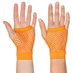 Boland Party Partners B.V. 80’er UV Fingerløse Nethandsker Korte Neonorange