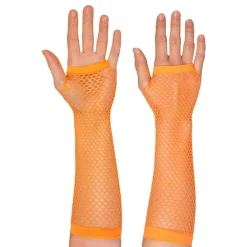 Hot Boland Party Partners B.V. 80’er UV Lange Fingerløse Net-handsker Neonorange
