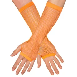 Hot Boland Party Partners B.V. 80’er UV Lange Fingerløse Net-handsker Neonorange