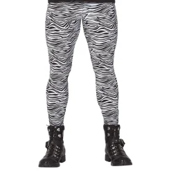 Hot Fiestas Guirca, S.L 80'er Zebramønstrede Leggings Herre