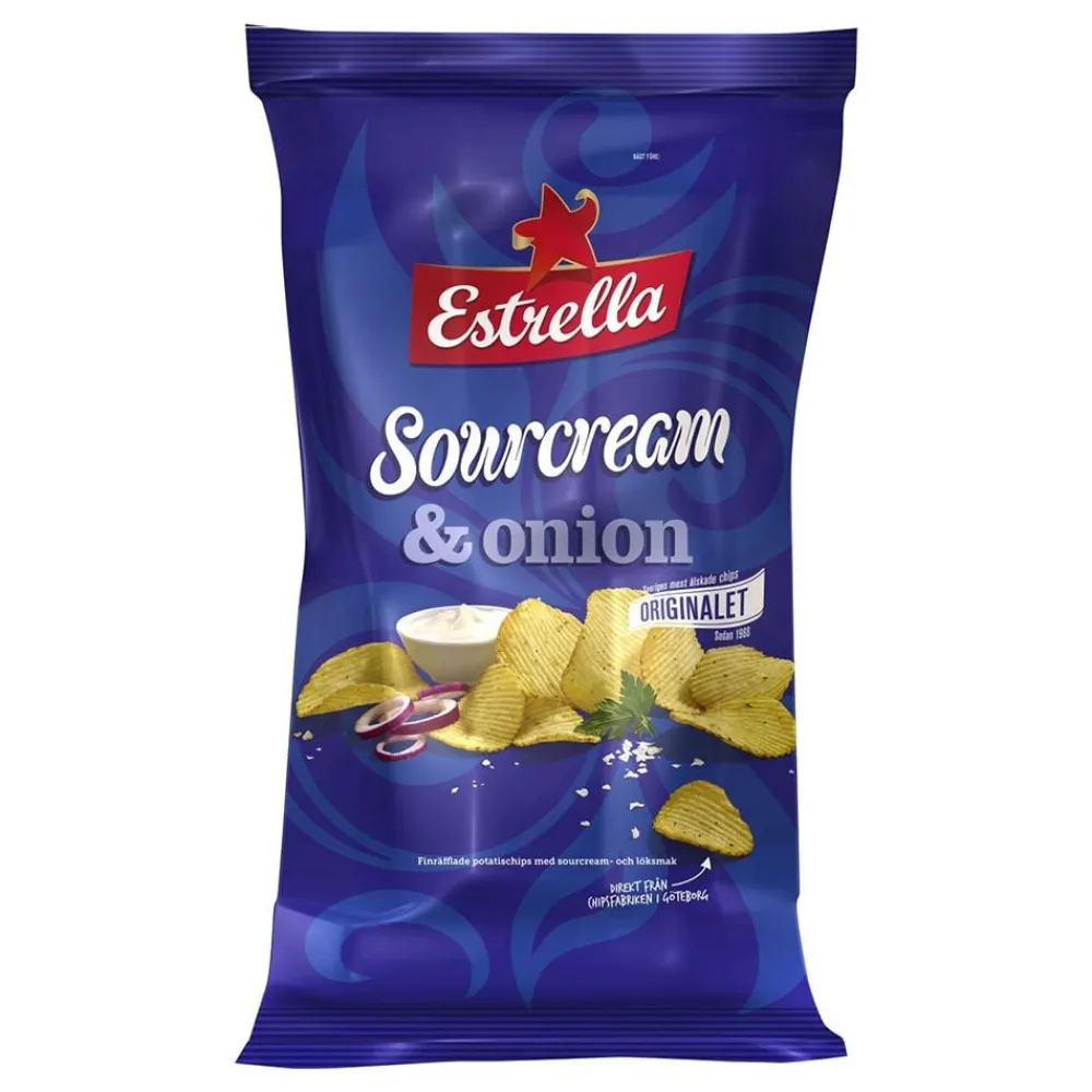 ERT Godis AB Estrella Sourcream & Onion Storpak - Snacks