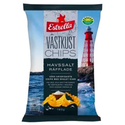 ERT Godis AB Estrella Västkustchips Havsalt Rillede - Snacks