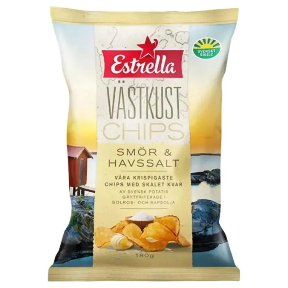 Best ERT Godis AB Estrella Västkustchips Smør & Havsalt