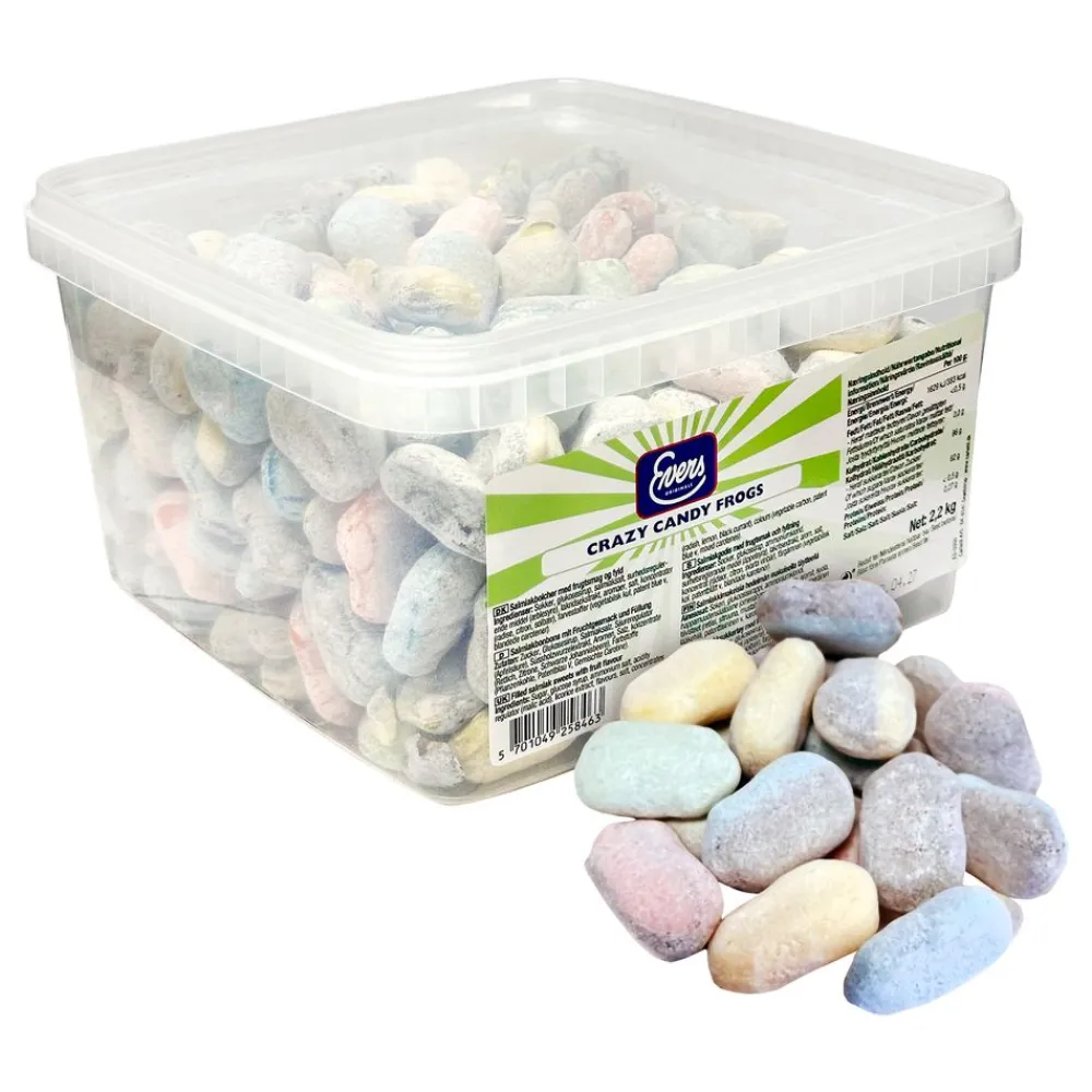 Best ERT Godis AB Evers Crazy Candy Frogs Dragé Økonomipakke