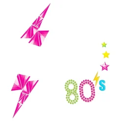 Fiestas Guirca, S.L Face Jewels 80'er-motiv - Tilbehør|Accessories