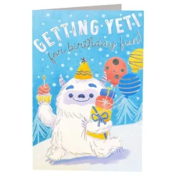 Kidek AB Fødselsdagskort Yeti Birthday - Hilsningskort