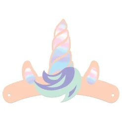 Folat B.V. Festhatte Unicorns & Rainbows Pandebånd - Festtilbehør