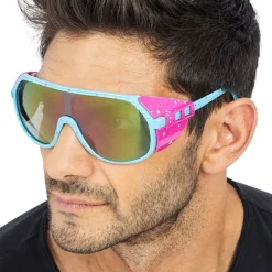 Discount CHAKS Festivalbriller Retro Rave Blå/Lyserød