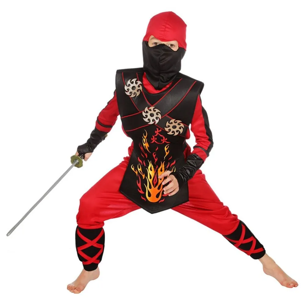 Wilbers Karnaval B.V. Fire Ninja Børnekostume - Udklædningskostumer|Kostumetema