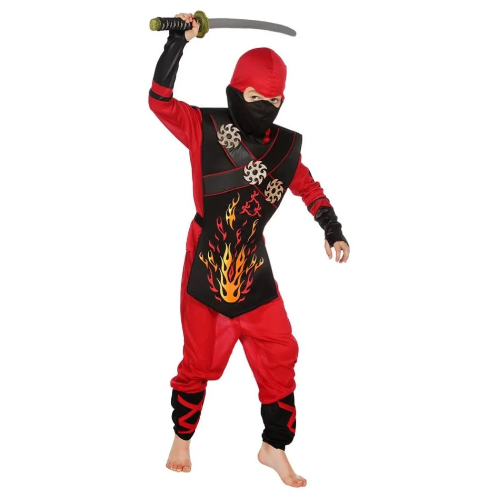 Wilbers Karnaval B.V. Fire Ninja Børnekostume - Udklædningskostumer|Kostumetema