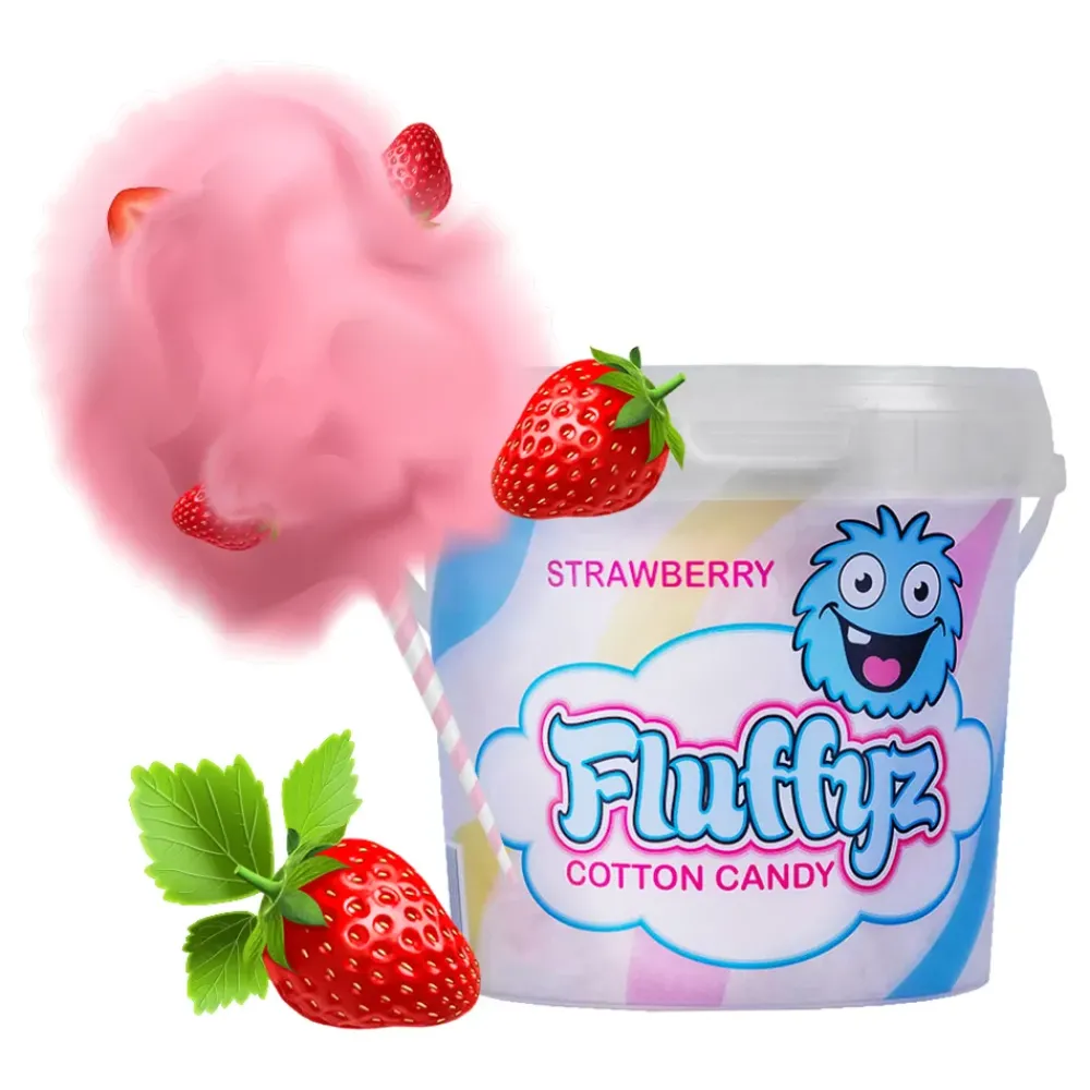 ERT Godis AB Fluffyz Candyfloss Jordbær