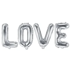 PartyDeco sp. z o.o. Foil Balloon Love Sølv - Oppyntning|Balloner
