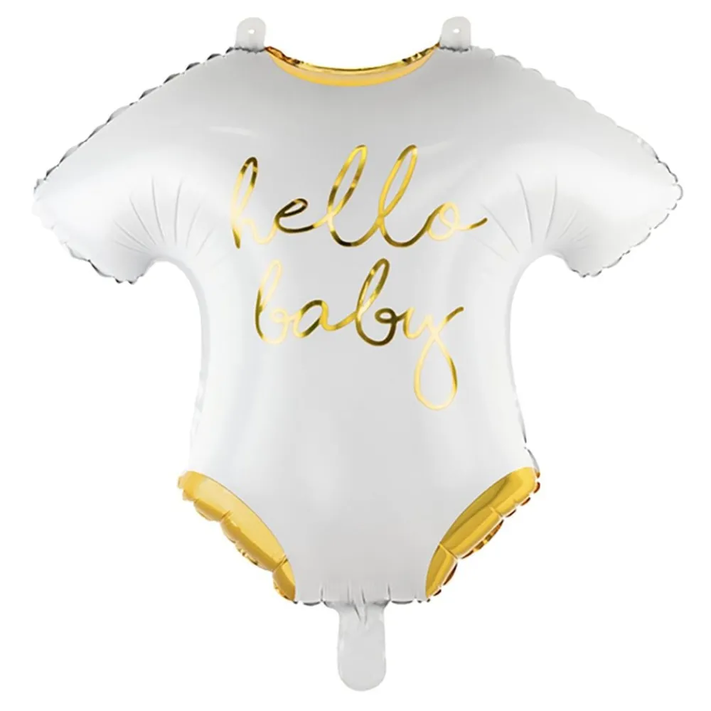 Sale PartyDeco sp. z o.o. Folieballon Baby Sparkedragt Hvid/Guld