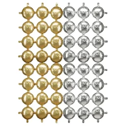 Hot PartyDeco sp. z o.o. Folieballon Backdrop Rund Guld/Sølv