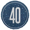 Online Unique UK Inc t/as Unique Party Folieballon 40 Blå/Sølv
