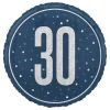 Sale Unique UK Inc t/as Unique Party Folieballon 30 Blå/Sølv