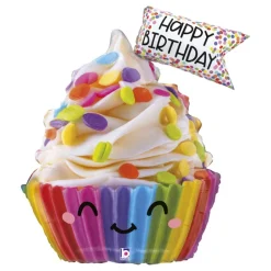 Discount Ballongkungen AB Folieballon Cupcake Happy Birthday