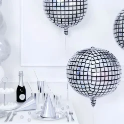 Best Ballongkungen AB Folieballon Discokugle Sølv Holografisk