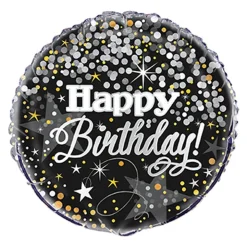 Unique UK Inc t/as Unique Party Folieballon Glitter Happy Birthday - Balloner