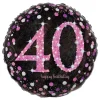 Reithmüller Europe GmbH Folieballon 40 Happy Birthday Lyserød Sparkling - Balloner