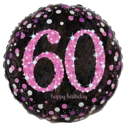 New Reithmüller Europe GmbH Folieballon 60 Happy Birthday Lyserød Sparkling