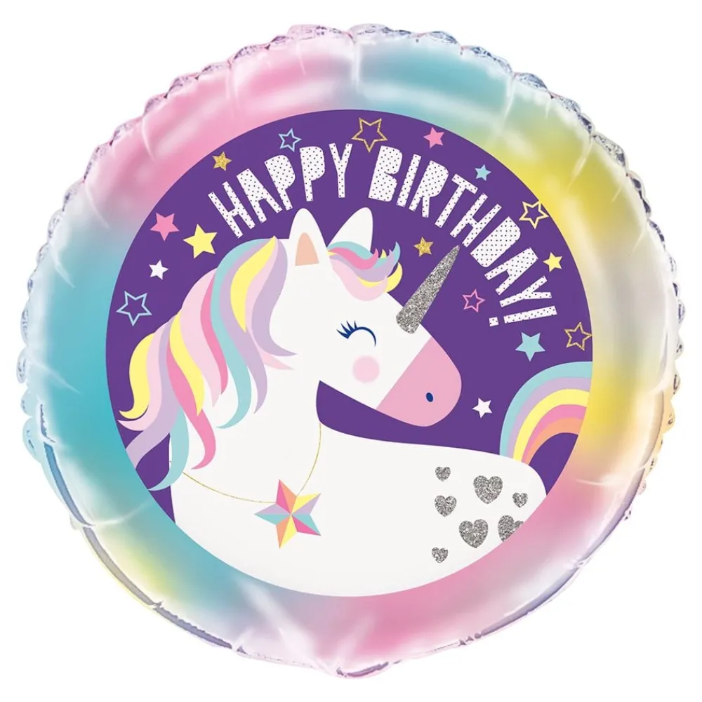 Unique UK Inc t/as Unique Party Folieballon Happy Birthday Unicorn - Balloner