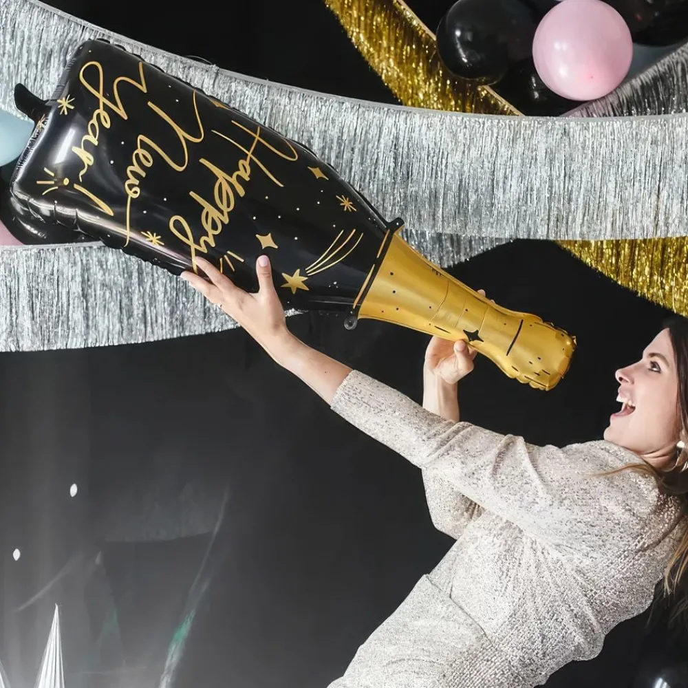 Best PartyDeco sp. z o.o. Folieballon Happy New Year Champagneflaske