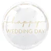Discount Unique UK Inc t/as Unique Party Folieballon Happy Wedding Day Hvid